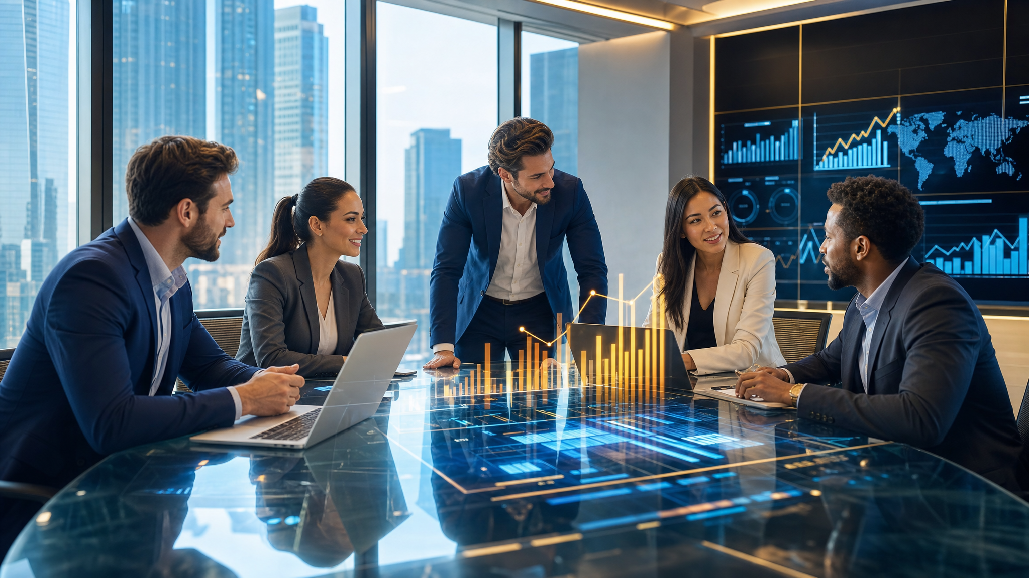 Northstar team collaborating in a modern office